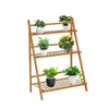 Bamboo Foldable Plant Stand Unit Storage Rack Display Shelving Display Holder