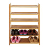 Natural Bamboo Shoe 6-Tier Shoe Rack Organizer Entryway Storage Shelf UK