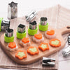 9pcs Mini Stainless Steel Fruit Vegetable Cookie Shape Cutters Kid Food Mold Set