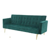 Green Velvet Sofa Bed With Rose/Golden Legs Elegant Sofa bed