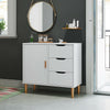 Kitchen Cupboard Cabinet 3 Drawers 1 Door Sideboard Storage Unit Solid Wood Legs