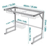65/85CM Over Sink Rack Stainless Steel Kitchen Rack Dish Drain Drying Rack Shelf