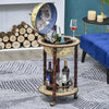 Vintage Wine Cabinet Cart Retro Globe Bar Bottle Storage Rack Drinks Trolley