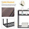 3Tier Industrial Console Table w/ Storage Shelf Narrow Dressing Desk for Hallway