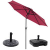 Large Garden Patio Parasol 300cm Tilting Umbrella Sun Shade with Crank Handle