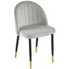 Velvet Dining Chairs Set of 2 Kitchen Leisure Chairs w/ Metal Legs Accent Chairs