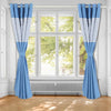 Modern Gingham Kids Bedroom Curtains Thermal Blackout Striped Curtain Eyelet UK