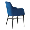 Pair Luxury Blue Velvet Dining Chairs Dining Room Kitchen Chairs Tub Chairs