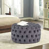 Luxury Chesterfield Velvet Tufted Footstool Vanity Chair Coffee Table Stool Home