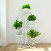 Rustproof Metal Plant Stand Garden Decor Flower Shelf Mutli Tier Stand 4-9 Pots