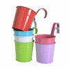 Metal Flower Pot Color Balcony Garden Wall Fence Hanging Plant Planter Tools