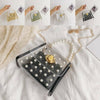 Women Transparent PVC Clear Pearl Jelly Bag Tote Casual Handbag Messenger Bag UK