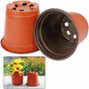200pcs 9cm Plant Pots Terracotta Plastic Tall Deep Full Size Flower Pot 3.5" Pot