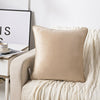 New Plain Luxury French Velvet Cushion Cover/Filled Cushions Piped Edges 18"/24"