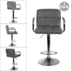 2x Bar Stools Gas Lift Swivel Stool Hub Club Cafe Breakfast Chairs PU Leather UK