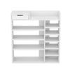 White Large Wooden Shoe Rack Stand Storage Organiser Unit Shelf Tall Hallway UK