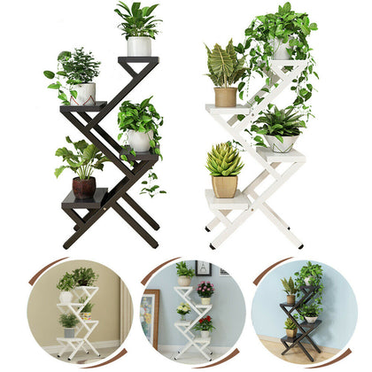 5 Tiers Metal Plant Stand Flower Pot Rack Display Holder Home&Garden Patio Decor