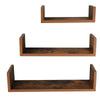 Set of 3 Floating Wall Shelves Picture Ledge Display Rack Bookcase Hanging Shelf
