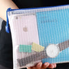 12pcs A4 Paper Zip Document Bag File Folder Archive Zipped Storage Pouch Wallet