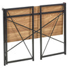 Rectangle Wooden Folding Table Steel Legs Computer Work Office Desk Bedroom