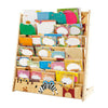 6-Tier Kids Wooden Book Shelf Sling Storage Rack Organizer Bookcase Bookshelf UK