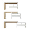 TV Unit TV Cabinet Extendable Adjustable Direction Wood Modern White and Oak