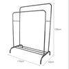 Heavy Metal Double Clothes Rail Hanging Rack Garment Display Stand Storage Shelf
