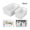 4Pc Plastic Studio Basket Bathroom Kitchen Home Office Storage Boxes Set