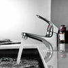 Modern Chrome Kitchen Sink Taps Mono Single Lever Longa Neck Spout Mixer Tap UK