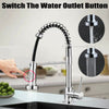 Swivel Spout Kitchen Sink Mixer Taps with Pull Out Bidet Spray Tap Chrome Brass