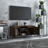 Vintage TV Stand Doors Rustic Media Storage Unit Metal Sideboard Shelves Cabinet