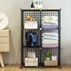 6/8/12 Cube Storage Shelf Rack DIY Wire Grid Bookcase Cabinet Organiser Display