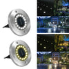 16 LED Solar Powered Flat Lights LED Buried Deck Light Ground Lamp Outdoor Disk