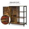 Industrial Storage Cabinet Freestanding Cupboard Sideboard w/ 3 Shelves & Door