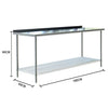 2/3/4/5/6FT Stainless Steel Commercial Kitchen Work Bench Catering Table +Shelf