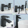 Arke Bathroom Black Matt Sink Basin Mono Mixer Bath Filler Shower Brass Tap