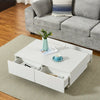 Coffee Table Wood Table with 4 Drawers Large Storage Table Living Room Table NEW