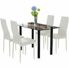 Dining Glass Table and Chairs 4 6 Seater with Room Kitchen Furniture Dining Set