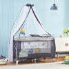 Portable Baby Travel Cot Crib Bassinet Bed Playpen Infants with Mattress Folding