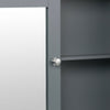 Bathroom Wall Cabinet Storage MDF Cupboard with Mirror Shelves Cupboard Grey