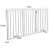3 Panel Dog Gate Pet Cat Fence Safety Barrier Divider Freestanding Doorway White