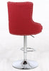 Blue Grey Pink Red Black Linen Button Detail Premium Monteray Bar Stools