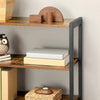3 Tier Wooden Industrial Style Book Shelf Cabinet Case Display Rack Unit 2 Door