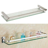 60CM Glass bathroom shelf Shower Rectangle Shelf Organizer Holder Wall Mounted