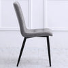 4pcs Linen Padded Chair Dining Meeting Room Chair Home Office Seat Metal Leg