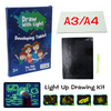 Draw With Light Drawing Board Fun Developing Toy Kids Educational Magic Painting