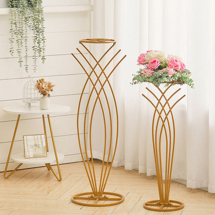 50-100cm Metal Flower Rack Column Vase Stand Display Plinths Wedding Centrepiece