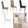 2-6 x Kitchen Dining Room Chairs Leather Padded Seat Home Restaurant Furniture