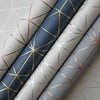 EXCLUSIVE METRO PRISM GEOMETRIC TRIANGLE BLUE / GOLD - WOW008 LUXURY WALLPAPER
