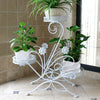 Metal Plant Stand Flower Rack Garden Planter Pot Holder Staircase Display Shelf